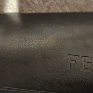 Fendi Black Embossed Leather Piece